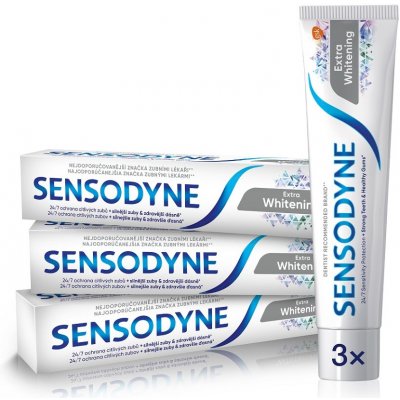 Sensodyne Extra Whitening 3 x 75 ml – Zboží Dáma