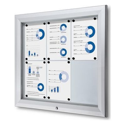 Showdown Displays Magnetická vitrína Dom, jednokřídlá, 6 x A4