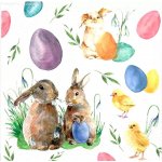 Ubrousek 33x33 cm ZAJÍČCI – HobbyKompas.cz