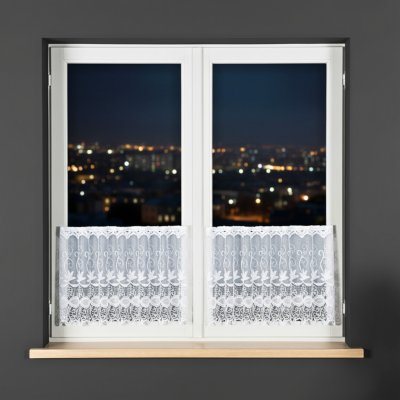 Dekorační metrážová vitrážová záclona BLAZA bílá výška 50 cm MyBestHome – Zboží Mobilmania