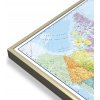 Nástěnné mapy Maps International Kanada - nástěnná politická mapa 120 x 100 cm Varianta: mapa v hliníkovém rámu, Provedení: zlatý matný rám