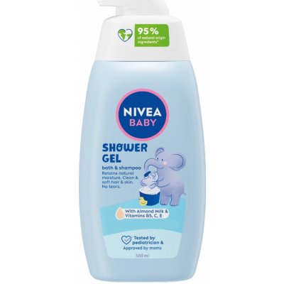 Nivea Baby Head To Toe Shower Gel jemný sprchový gel na tělo a vlasy 500 ml – Zboží Dáma