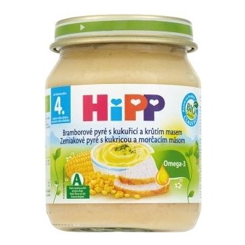 HiPP Bio Bramborové pyré s kukuřicí a krůtím masem 125 g