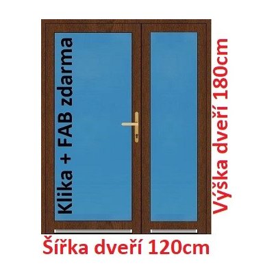 Soft Dvoukřídlé vchodové plastové 3/3 sklo bílá 120 x 180 cm – Zbozi.Blesk.cz