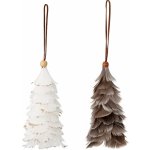 Bloomingville Dekorační stromky Feather na zavěšení SET 2ks – Hledejceny.cz