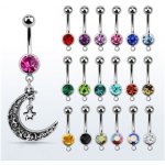 Piercingate piercing do pupíku měsíček, hvězdičky PBV00560 čirá 5/ – Zboží Dáma