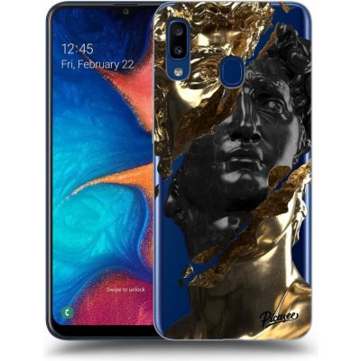 Pouzdro Picasee silikonové Samsung Galaxy A20e A202F - Black Gold čiré – Zbozi.Blesk.cz