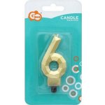 GoDan Dortová svíčka číslice Zlatý diamant číslo: 0 – Zboží Dáma