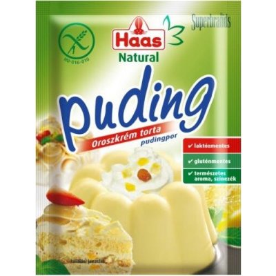 Haas Natural puding s příchutí krémového dortu 40 g
