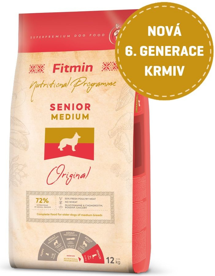 Fitmin dog Original medium senior 12 kg