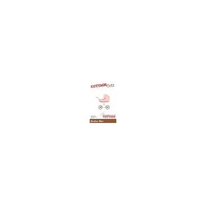 Vyřezávací šablona Dětský kočárek mini - moderní (CC) CottageCutz SCRCC-309 – Sleviste.cz