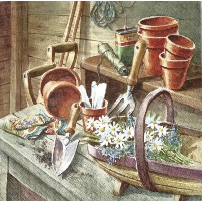 Ubrousek 33x33cm Květníky – Zboží Dáma