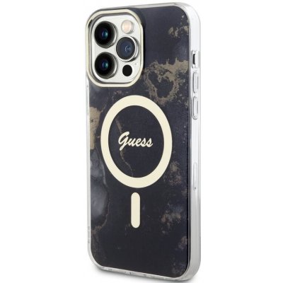 Pouzdro Guess marble IML gelové s MagSafe iPhone 14 Pro Max - černé – Zboží Mobilmania