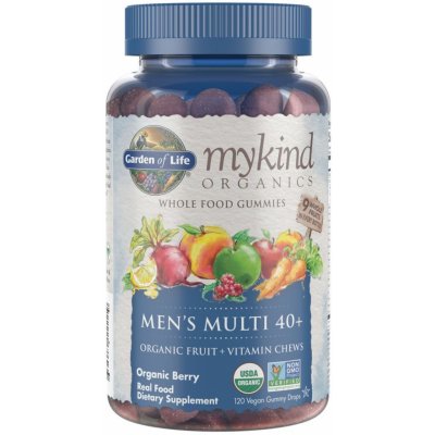 Garden of Life Mykind Organics žvýkací multivitamín pro muže z organického ovoce, 120 gumídků