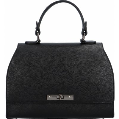 Kožená dámská kufříková kabelka do ruky Byrald černá – Zboží Mobilmania