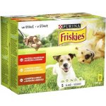 Friskies Adult hovězí kuře jehněčí ve šťávě 12 x 100 g – Sleviste.cz