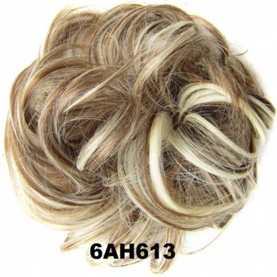 Girlshow Příčesek - drdol na gumičce 6AH613 (melír nugátově hnědé v beach blond)
