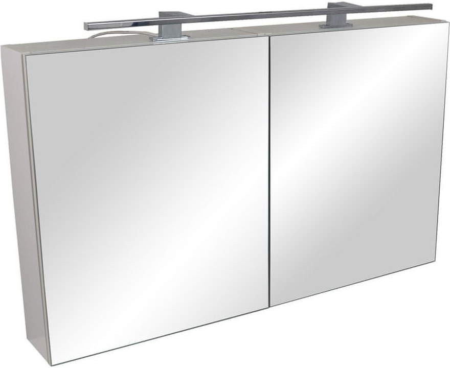 BPS-koupelny Zrcadlová skříňka s LED osvětlením Montana 100 ZS LED-CR, chrom