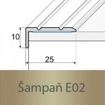 Profil Team Schodová hrana šampaň E02 25x10mm 1,2 m – Sleviste.cz