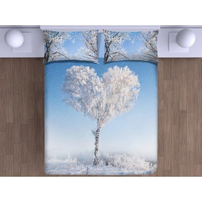 Gipetex Natural Dream 3D italské povlečení bavlna Love tree 140x220 70x90 – Zboží Mobilmania