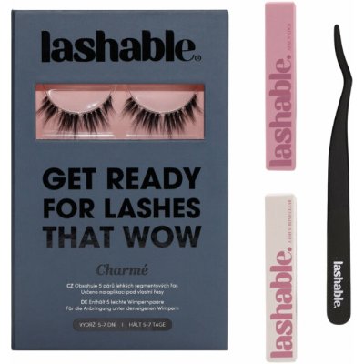Lashable DIY umělé trsové řasy Startovací Sada Charmé trsové řasy 8-15mm + Lepidlo na řasy 5g + Fixátor 5g + Aplikátor na řasy 1ks - vhodné pro citlivou pokožku – Zboží Mobilmania