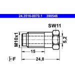 ATE Spojovací šroub 24351600701 | Zboží Auto