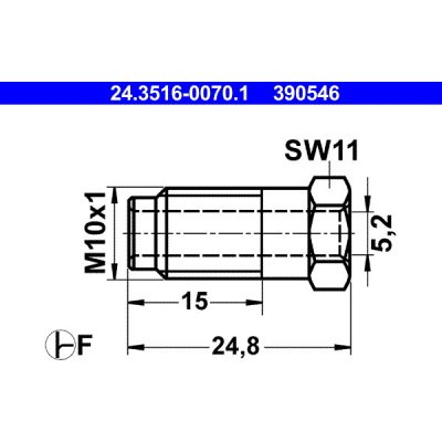 ATE Spojovací šroub 24351600701 | Zboží Auto