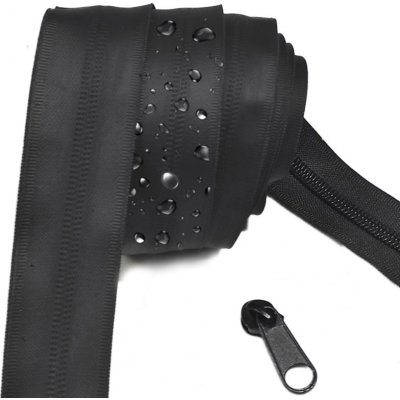 Voděodolný zip spirálový černý 5 mm, metráž – Sleviste.cz