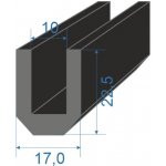 05352855 Pryžový profil tvaru "U", 22,5x17/10mm, 60°Sh, EPDM, -40°C/+100°C, černý | Zboží Auto