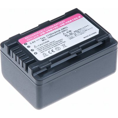 T6 power Panasonic VW-VBK180, VW-VBL090, 1720mAh, 6,2Wh - neoriginální