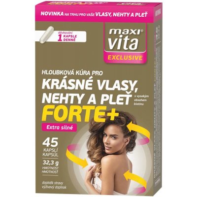 MaxiVita Exclusive Krásné vlasy nehty a pleť 45 kapslí – Zboží Mobilmania