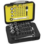 Stanley 1/4" 39-ti dílná sada bitů a hlavic s ráčnovým klíčem 1-13-907 – Zboží Mobilmania