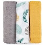 PETITE&MARS bambusová mušelínová Moussy Ochre Leaves 68 x 68 cm 3 ks – Sleviste.cz