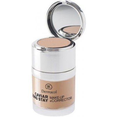 Dermacol Caviar Long Stay Make-Up & Corrector make-up s výtažky z kaviáru a zdokonalující korektor 1,5 Sand 30 ml – Zbozi.Blesk.cz