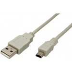 Roline 11.02.8708 USB 2.0 kabel USB A(M) - miniUSB 5pin B(M), 0,8m, černý – Zboží Živě