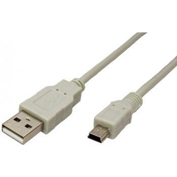 Roline 11.02.8708 USB 2.0 kabel USB A(M) - miniUSB 5pin B(M), 0,8m, černý