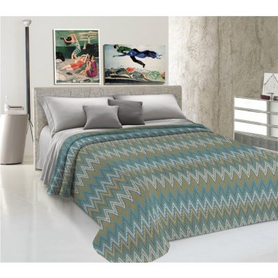 Mondo Italia Přikrývka na postel Piquet Spinato zelená Zelená 260x280 cm – Hledejceny.cz
