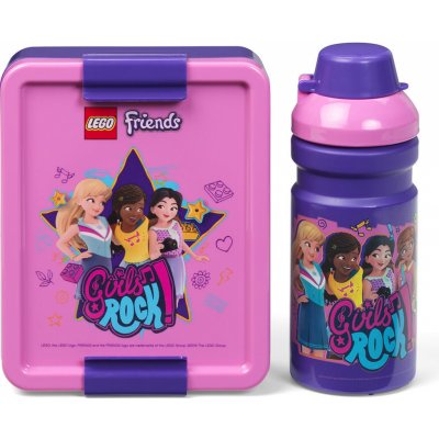 LEGO® Friends Girls Rock svačinový set láhev a box fialová – Zboží Mobilmania