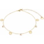 Biju Řetízek na nohu z chirurgické oceli, pozlacený 14k, strom života se zirkony 2002308 – Zboží Dáma