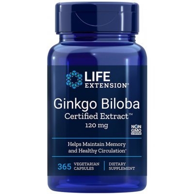 Life Extension Ginkgo Biloba Certifikovaný Extrakt 365 kapslí