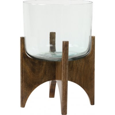 Skleněná váza/svícen na dřevěné noze Jace - Ø31*43 cm - Light & Living – Hledejceny.cz