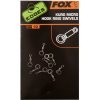 Rybářská karabinka a obratlík Fox Edges Kuro Micro Hook Ring Swivels