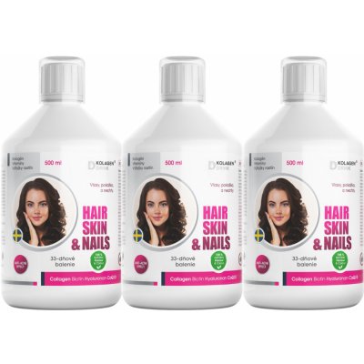 KolagenDrink Hair Skin & Nails 99denní program 3 x 500 ml – Zboží Mobilmania