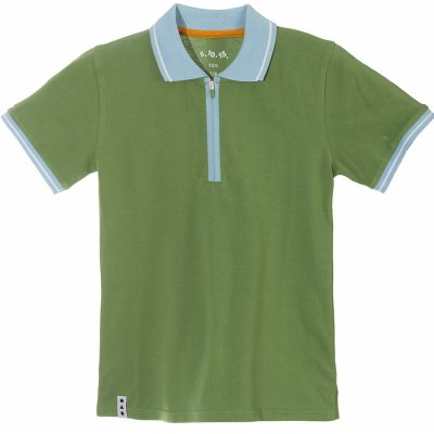 Chlapecká polokošile krátký rukáv na zip Zelená – Zboží Mobilmania