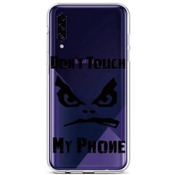 Pouzdro TopQ Samsung A30s silikon Don't Touch průhledný