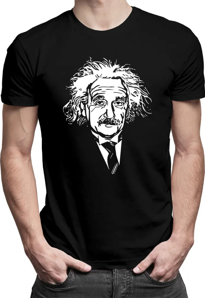 Albert Einstein pánské tričko s potiskem černá