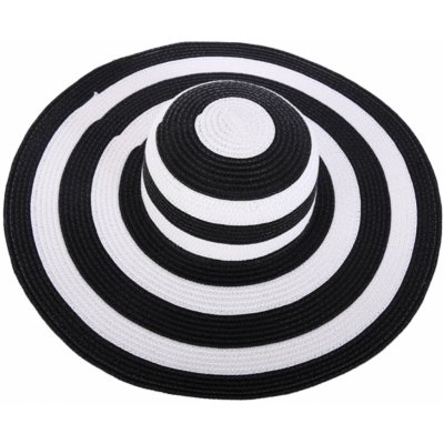 Dámský klobouk pruhovaný černo-bílá – Zboží Mobilmania