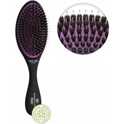 Olivia Garden Styler Black Smooth & Shine OGD-C08 kartáč na vlasy s nylonovými a kančími štětinami – Hledejceny.cz