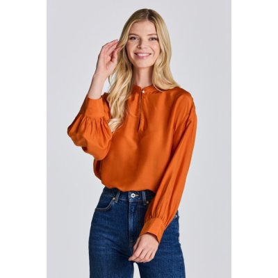 Gant D2. LYOCELL SILK POP OVER BLOUSE oranžová – Zbozi.Blesk.cz