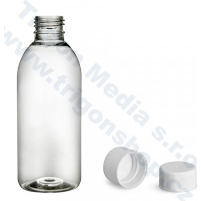 Tera Plastová lékovka čirá s bílým víčkem 250 ml